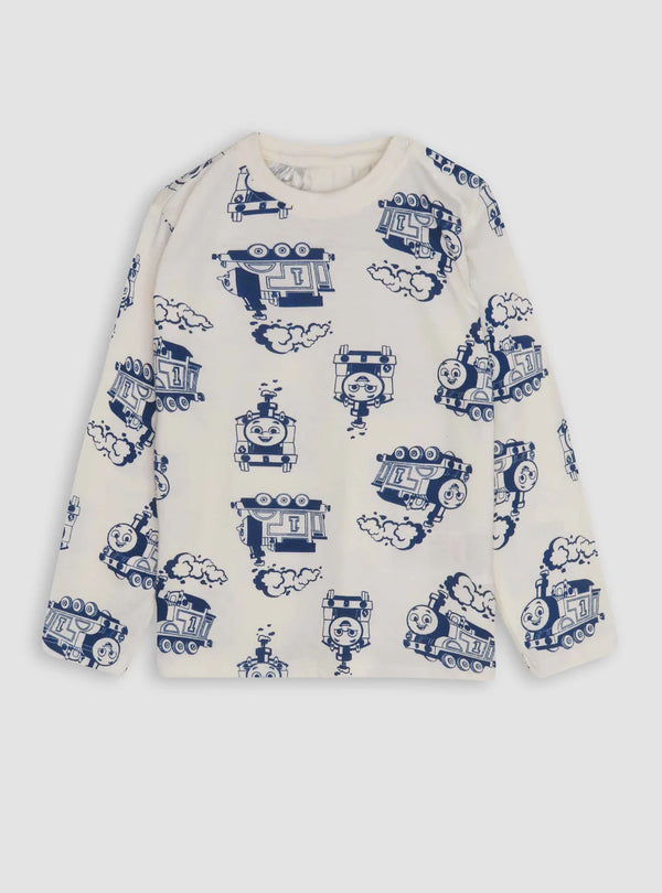 Baby Boys Full Sleeves Engine T-Shirt