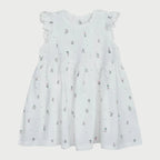 Soft Cotton White Floral Dress