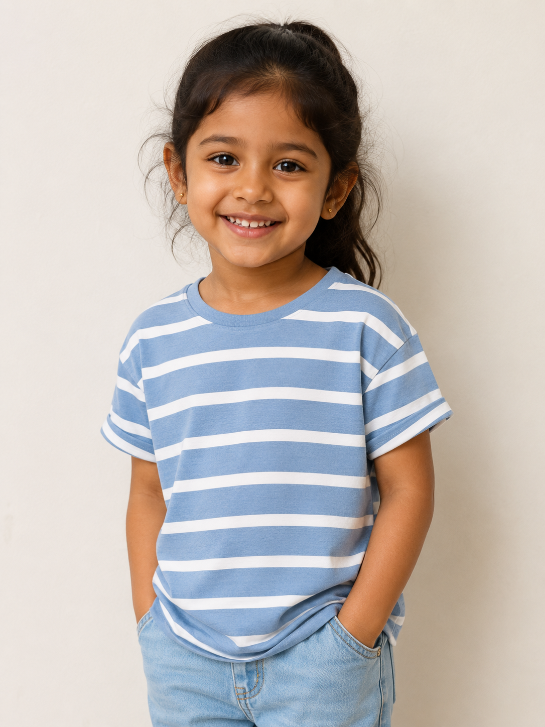 Soft Cotton Dull Blue Tee