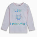 Soft Cotton Baby Pink Shiny Heart Tee
