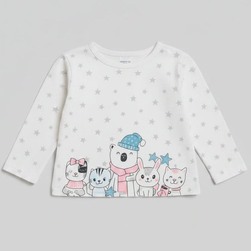 Soft Cotton White Full Sleeves Tee