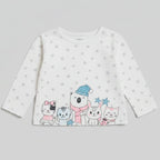 Soft Cotton White Full Sleeves Tee