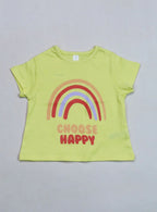 Soft Cotton Bright Yellow Rainbow Tee