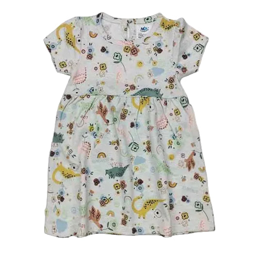 Soft Cotton Animal Grey Dress
