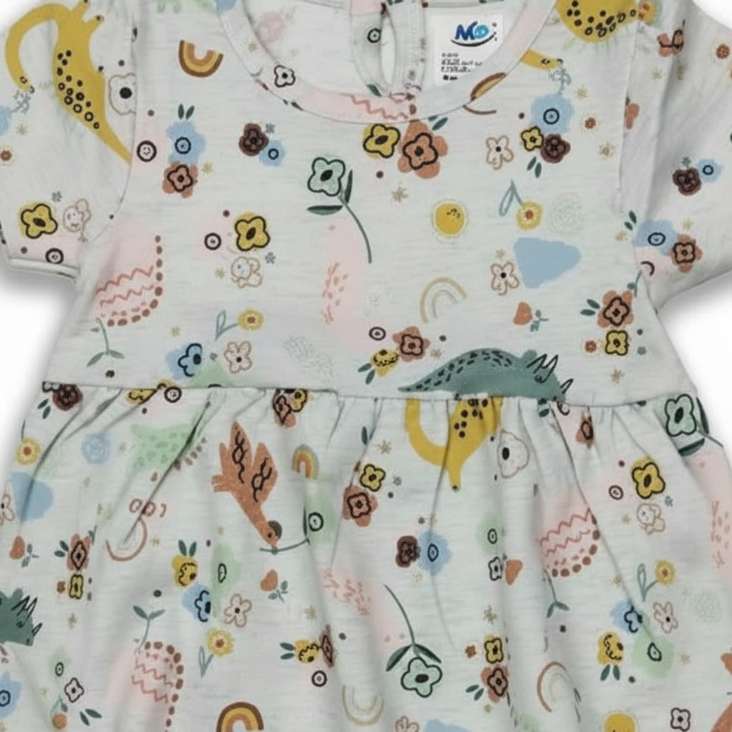 Soft Cotton Animal Grey Dress