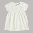 Soft Cotton Star Off White Dress