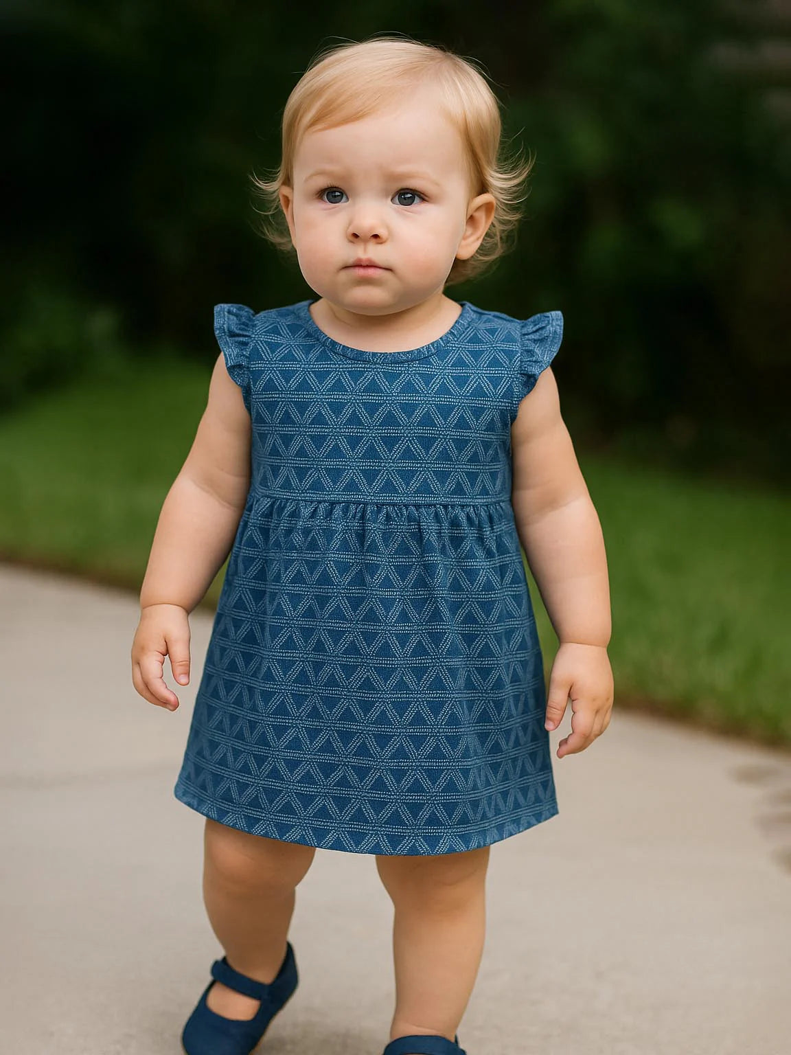 Cotton Navy Dress