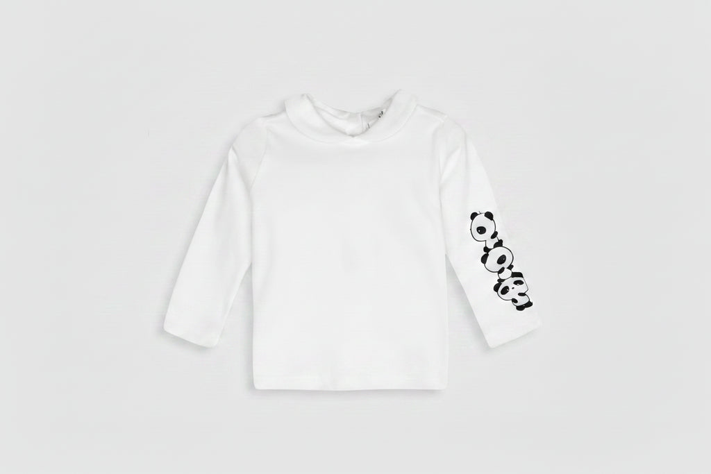 Soft Cotton Peter Pan Collar White Top
