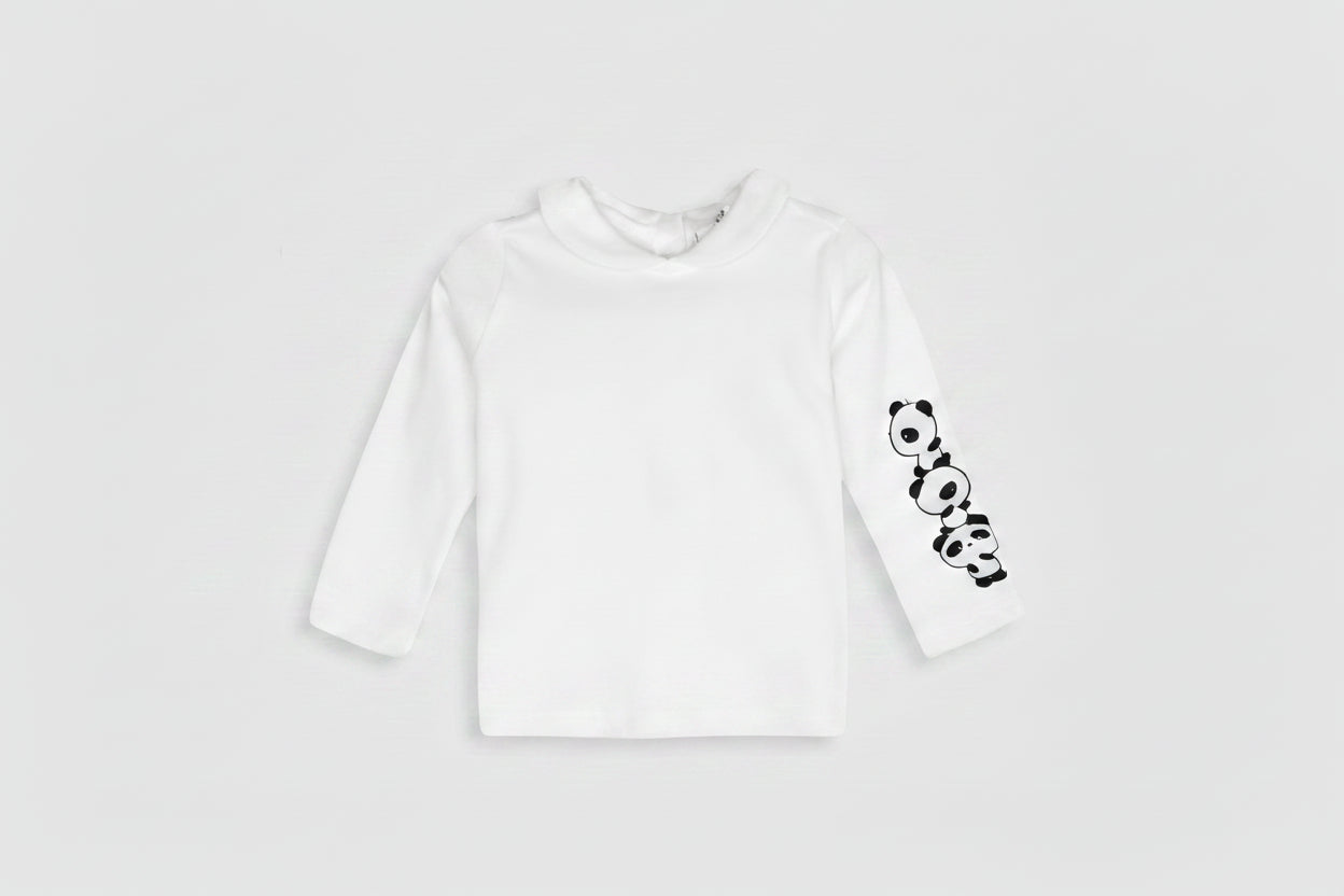 Soft Cotton Peter Pan Collar White Top