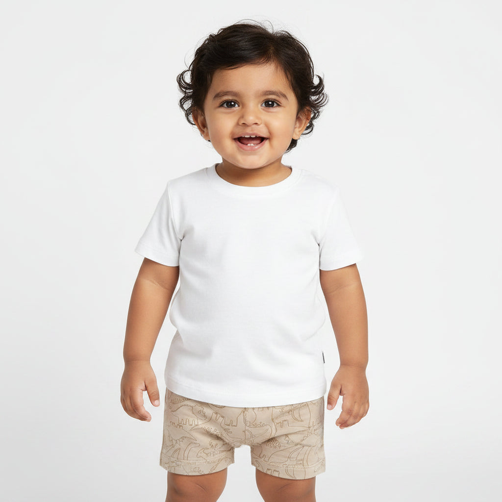 Light Brown Cotton Shorts