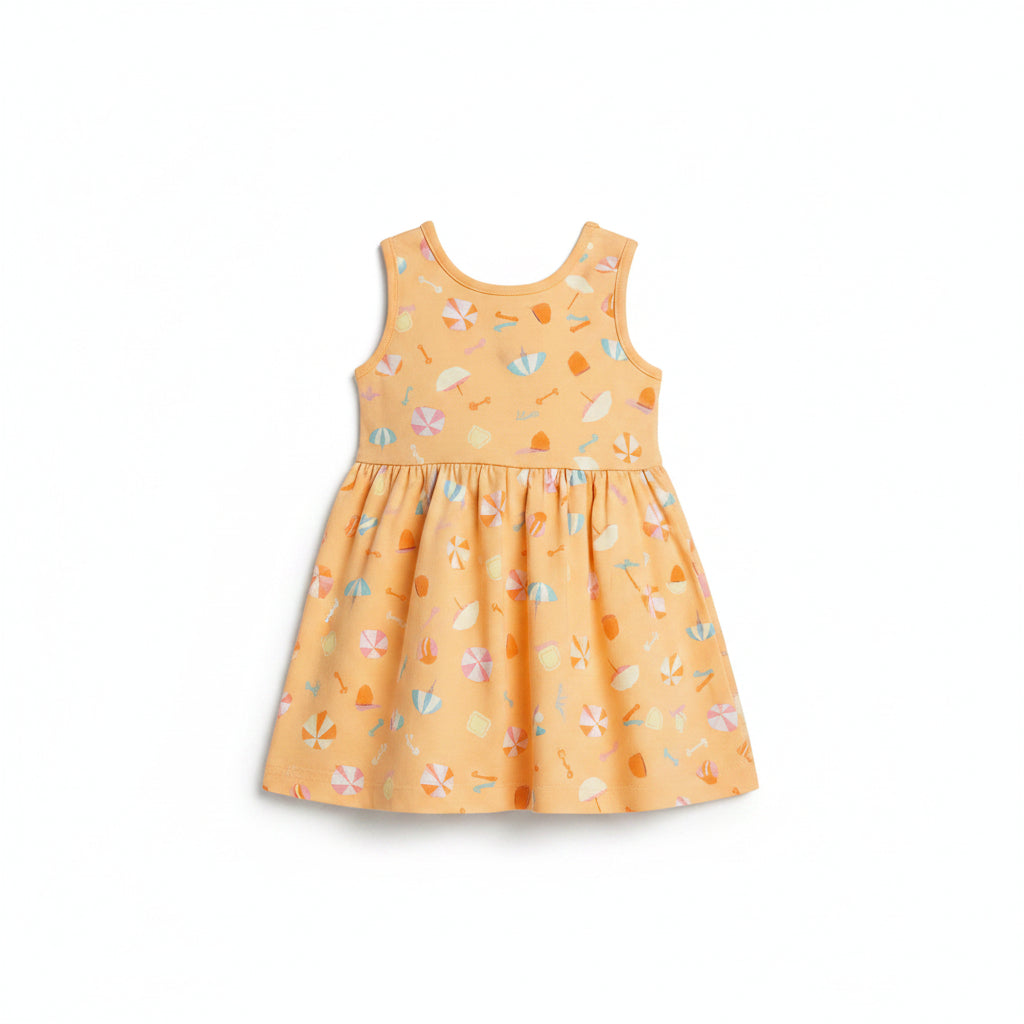 Cotton Orange Beachy Dress