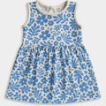 Cotton Blue Flower Dress