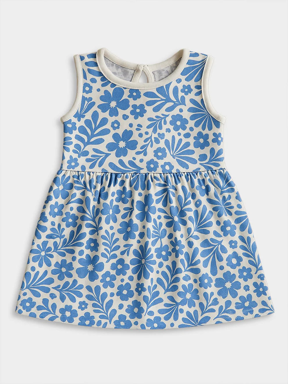 Cotton Blue Flower Dress