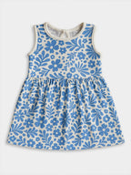 Cotton Blue Flower Dress
