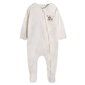Soft Cotton Beige Double Zip Sleepsuit