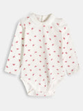 Soft Cotton Floral Onesie with Peter Pan Collar