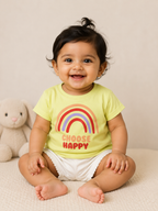Soft Cotton Bright Yellow Rainbow Tee