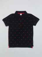 Black and Red Polo Tee