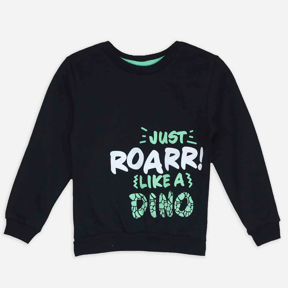 Roar Black Pullover Sweatshirt