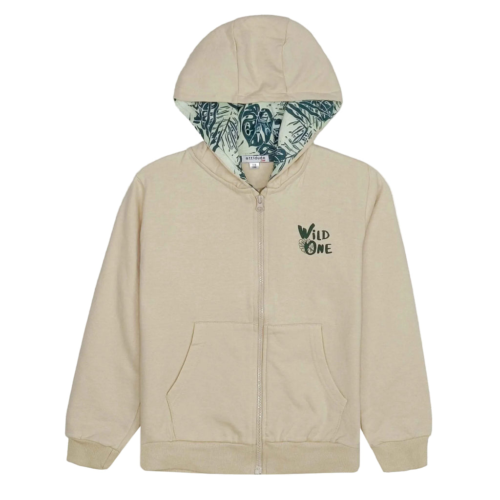 Soft Beige Cotton Hoodie