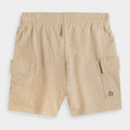 Beige Cargo Cotton Shorts