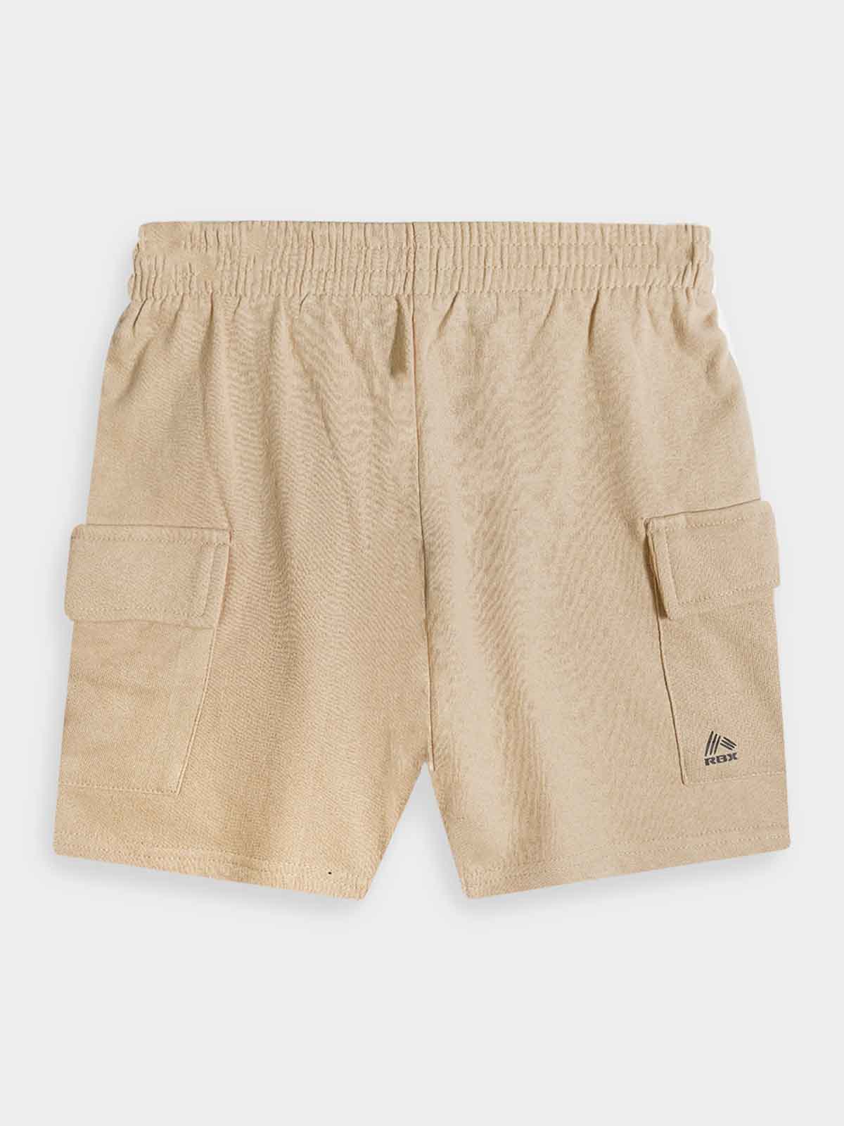 Beige Cargo Cotton Shorts