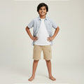 Beige Cargo Cotton Shorts