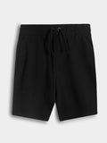 Soft Black Cotton Shorts