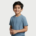 Dull Blue Textured Tee