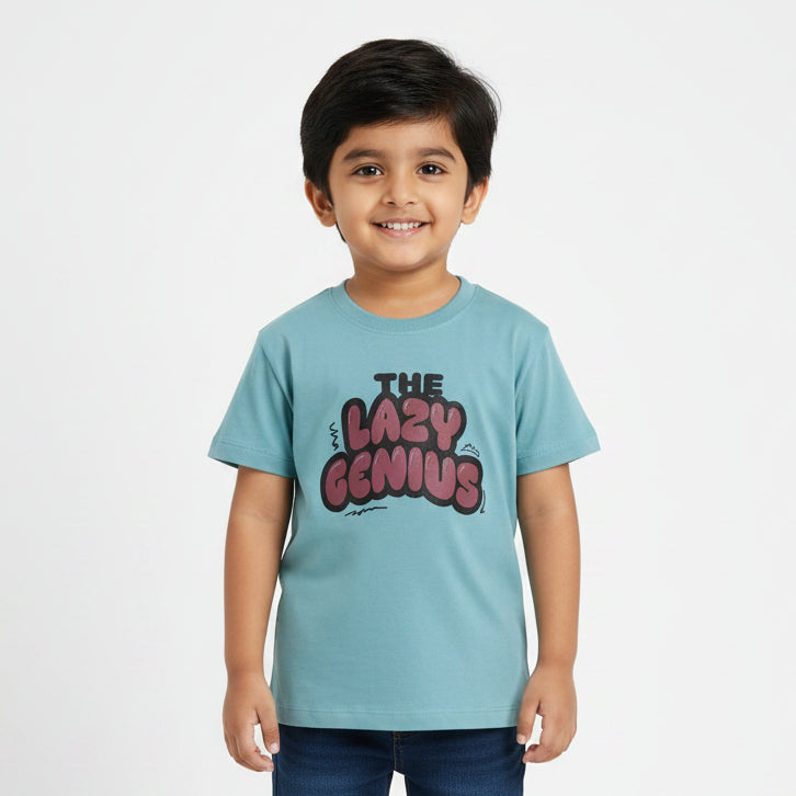 Dull Blue Cotton Tee