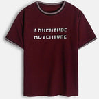 Maroon Jacquard Tee