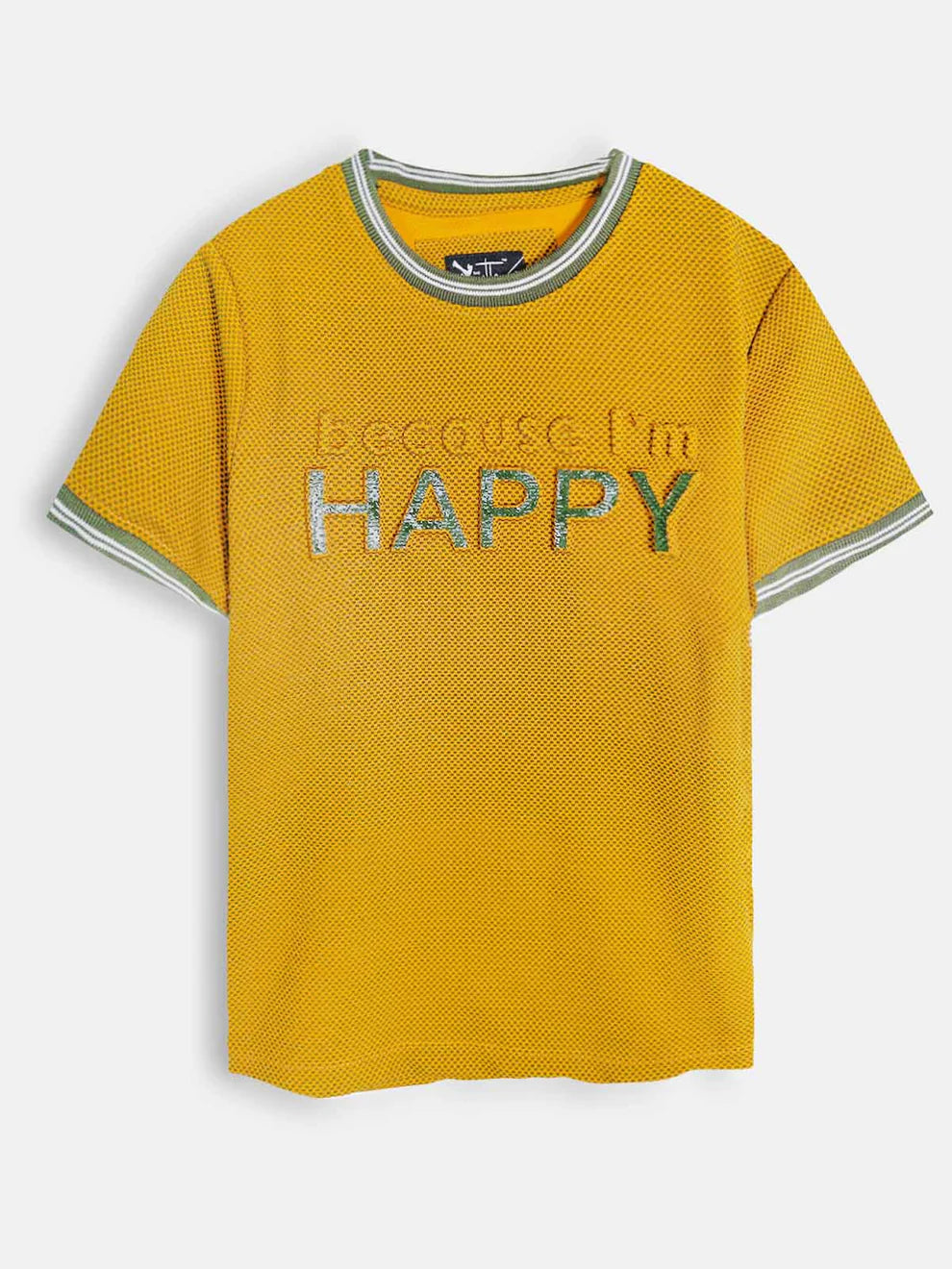 Yellow Jacquard Tee
