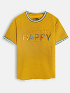 Yellow Jacquard Tee