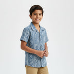 Soft Blue Jacquard Shirt