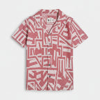 Soft Red Jacquard Shirt