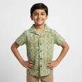 Soft Green Jacquard Shirt