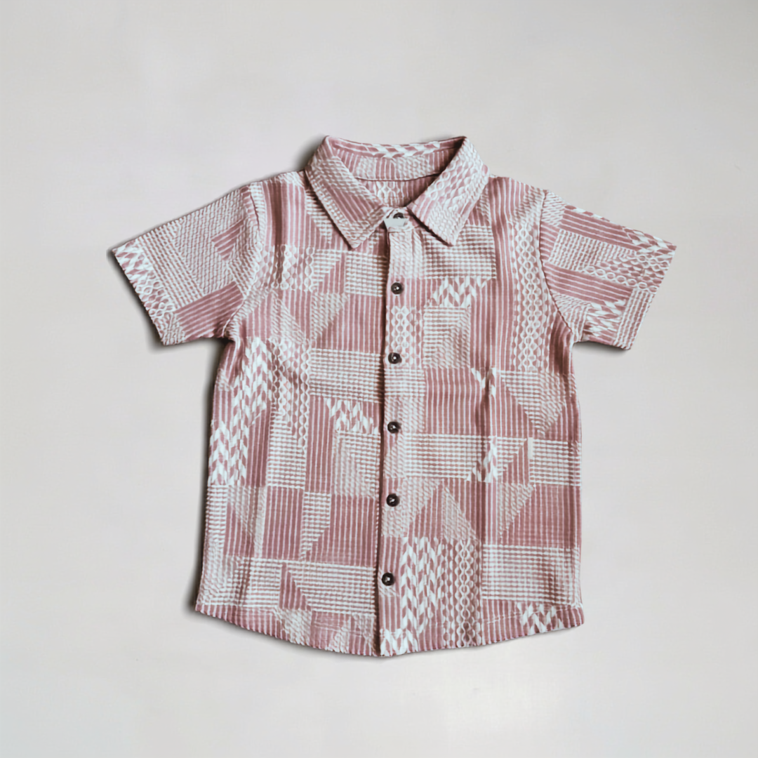 Soft Pink Jacquard Shirt