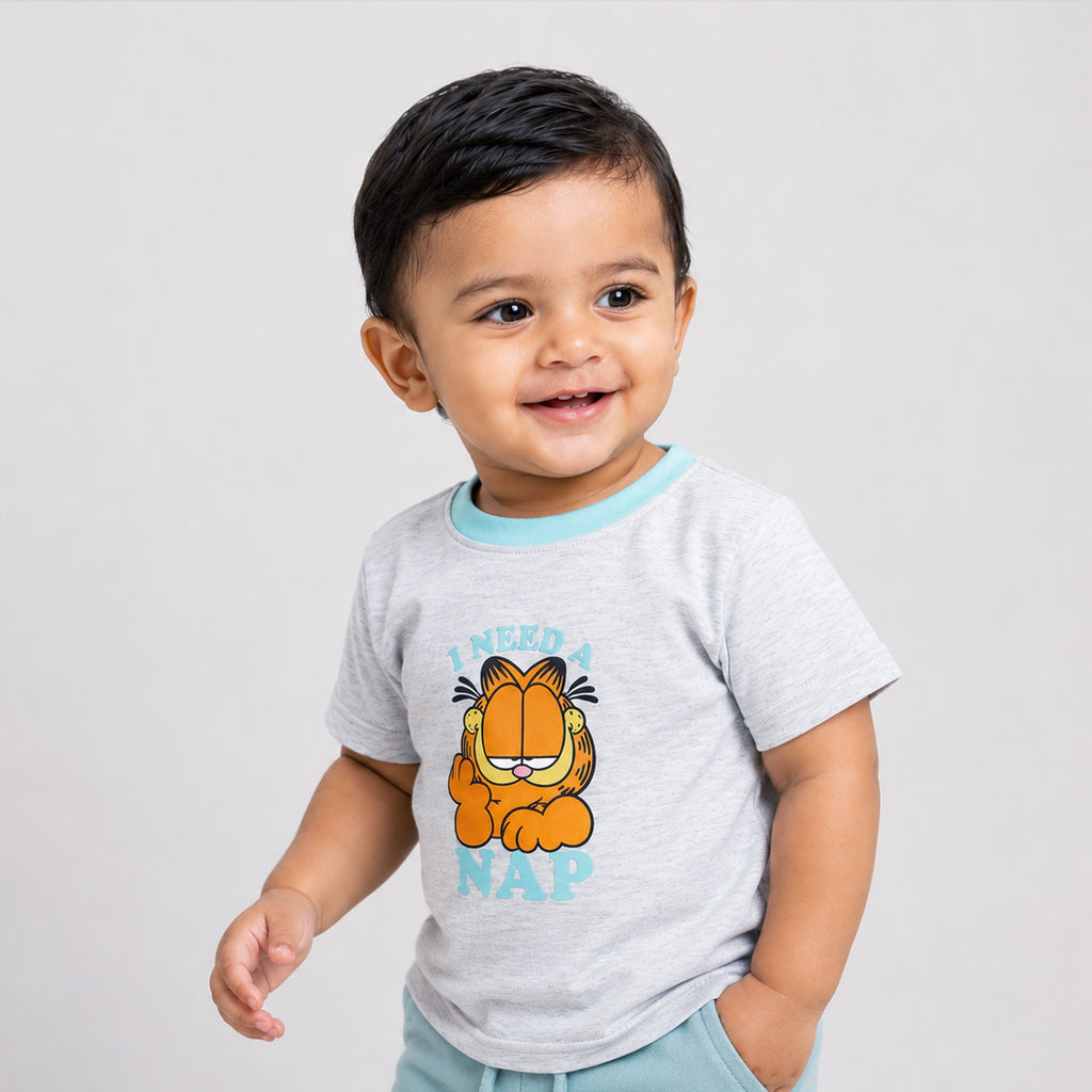 Cotton Light Grey Garfield Tee