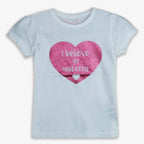 Cotton White Unicorn  Glitter Tee
