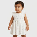 Soft Cotton White Floral Dress