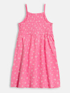 Summery Pink Smocked Dress