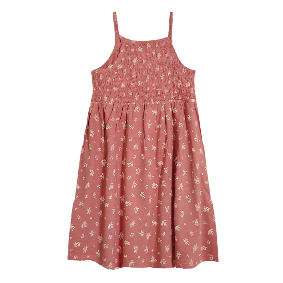 Summery Salmon Smocked Dress