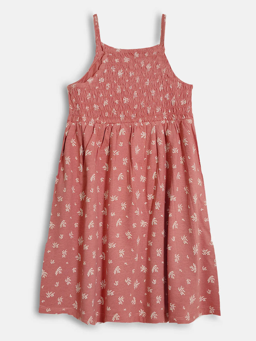 Summery Salmon Smocked Dress
