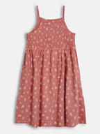 Summery Salmon Smocked Dress