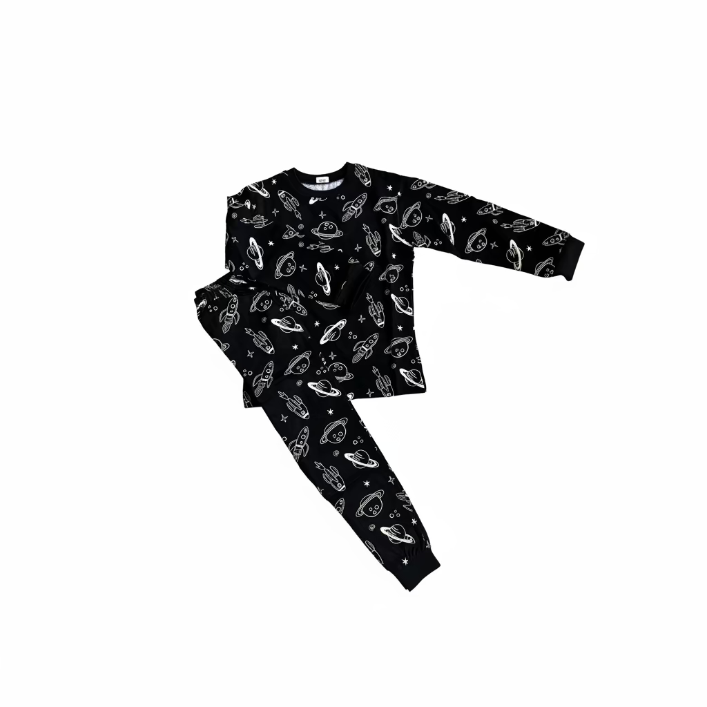 Space Black Boys Pyjama Set