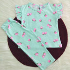 Green Strawberry Frill Co-ord Set
