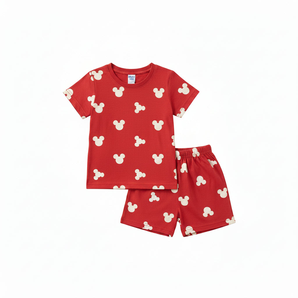 Red Mickey Mouse Unisex Co-ord Set
