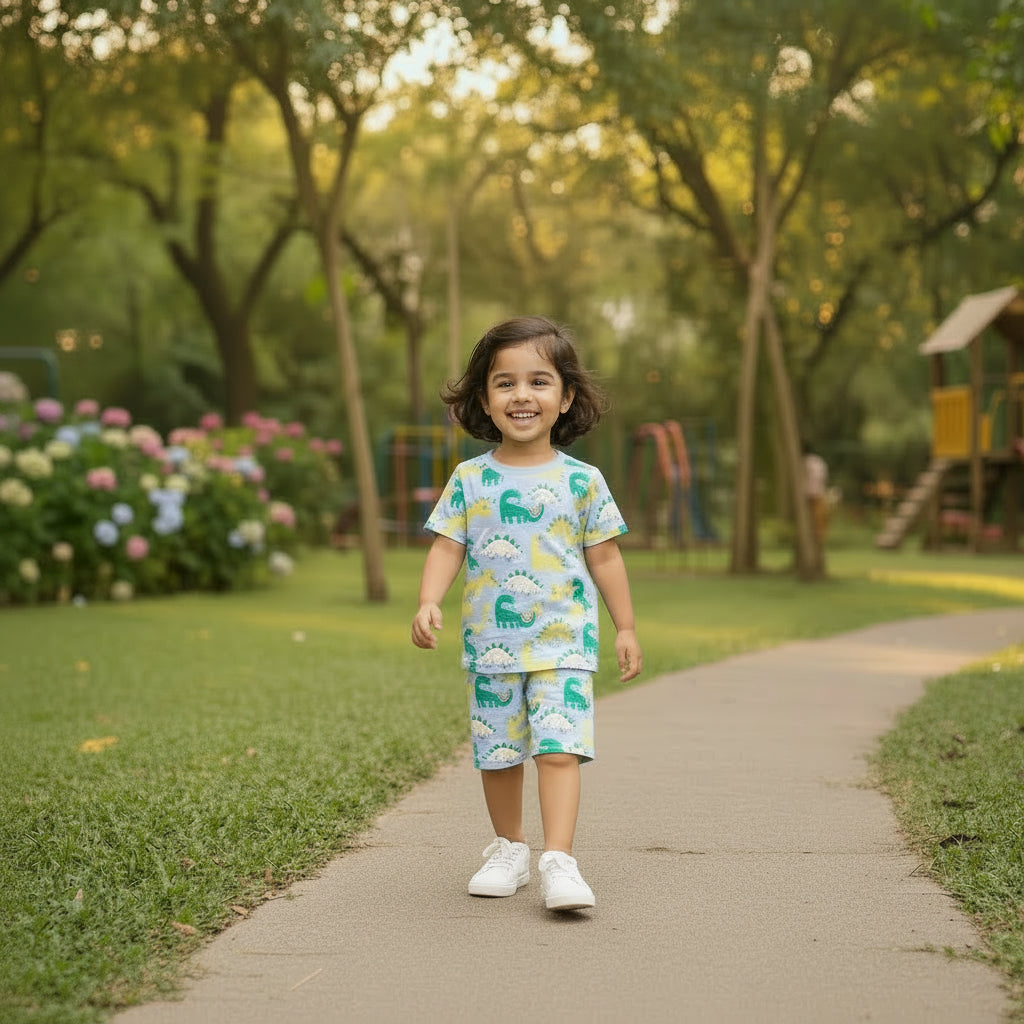 Grey Dino Unisex Co-ord Set