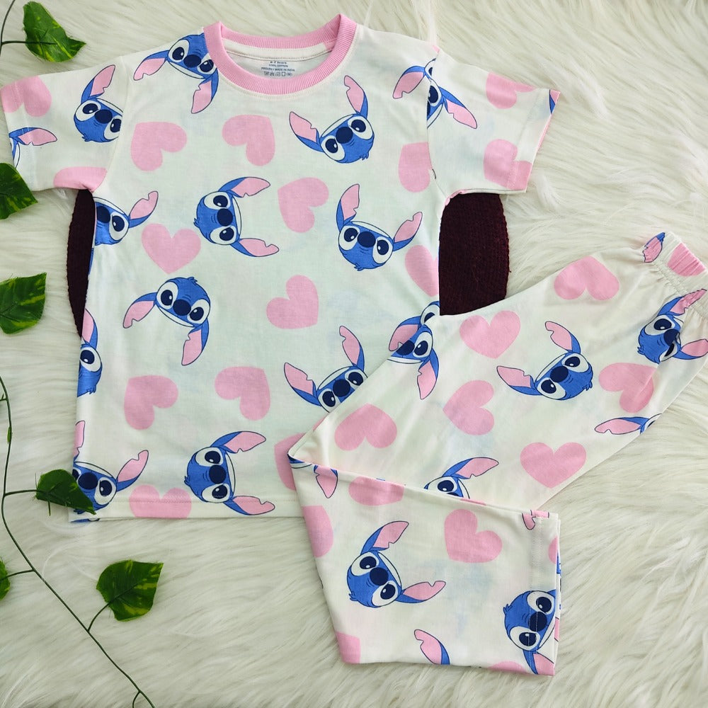Lilo and Stitch White and Pink Co-ord Set