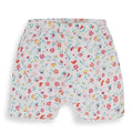 Floral White Cotton Shorts